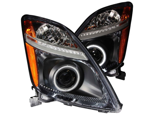 Anzo 2004-2009 Toyota Prius Projector Headlights w/ Halo Black (CCFL)