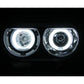 Anzo 2008-2014 Dodge Challenger Projector Headlights w/ Halo Black (CCFL)