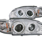 Anzo 1992-1995 Honda Civic Projector Headlights w/ Halo Chrome 1pc