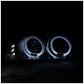 Anzo 1992-1995 Honda Civic Projector Headlights w/ Halo Chrome 1pc
