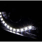 Anzo 2006-2008 Audi A3 Projector Headlights Black (R8 LED Style)