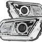 Anzo 2010-2014 Ford Mustang Projector Headlights w/ Halo Chrome (CCFL)