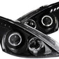 Anzo 2000-2004 Ford Focus Projector Headlights w/ Halo Black w/ LED