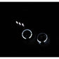Anzo 2000-2004 Ford Focus Projector Headlights w/ Halo Black w/ LED
