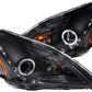 Anzo 2003-2007 Honda Accord Projector Headlights w/ Halo Black (R8 Style)