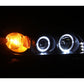 Anzo 2000-2005 Chevrolet Impala Projector Headlights w/ Halo Chrome