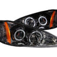 Anzo 1999-2005 Pontiac Grand Am Projector Headlights w/ Halo w/ LED Black