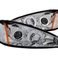 Anzo 1999-2005 Pontiac Grand Am Projector Headlights w/ Halo w/ LED Chrome