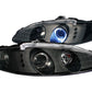 Anzo 1995-1996 Mitsubishi Eclipse Projector Headlights w/ Halo Black G3