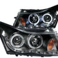 Anzo 2011-2015 Chevrolet Cruze Projector Headlights w/ Halo Black (LED Eyeb