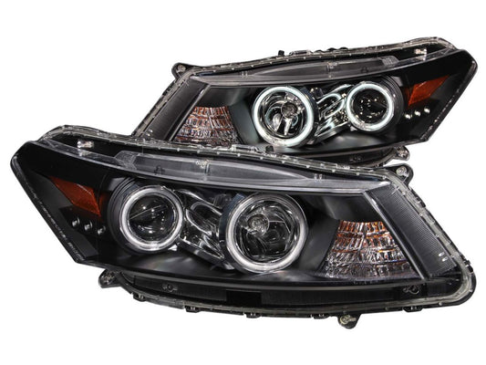 Anzo 2008-2012 Honda Accord Projector Headlights w/ Halo Black (CCFL)
