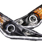 Anzo 2011-2014 Hyundai Sonata Projector Headlights w/ Halo Black
