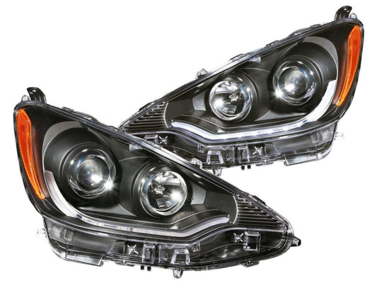 Anzo 2012-2013 Toyota Prius inCin Projector Headlights w/Plank Style Design