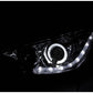 Anzo 2012-2013 Hyundai Accent Projector Headlights w/ Halo Chrome (CCFL)