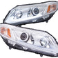 Anzo 2012-2015 Honda Civic Projector Headlights w/Plank Style Design Chrome
