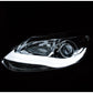 Anzo 2012-2014 Ford Focus Projector Headlights w/ Plank Style Design Chrome