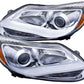 Anzo 2012-2014 Ford Focus Projector Headlights w/ Plank Style Design Chrome