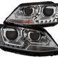 Anzo 2011-2013 Volkswagen Jetta Projector Headlights w/ Plank Style Design