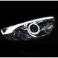 Anzo 13-14 Mazda CX-5 Projector Headlights w/ Halo Chrome w/ Amber