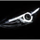 Anzo Projector Headlights With Halo Chrome w/Amber 14-17 Mazda 3