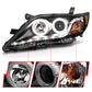 Anzo 2010-2011 Toyota Camry Projector Headlights w/ Halo Black (CCFL)