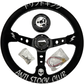 Suede Deep Dish Steering Wheel + Short Hub Adapter Kit For Toyota Camry Corolla
