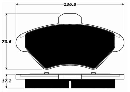Porterfield Brake Pads for 1996 MERCURY COUGAR w/Rear Discs