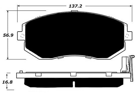 Porterfield Brake Pads for 2011 SUBARU IMPREZA SEDAN 2.5i