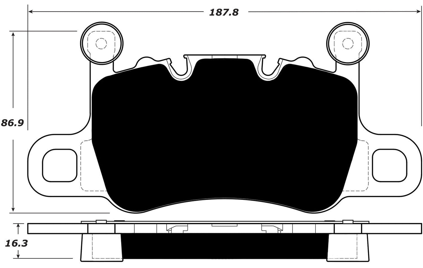 Porterfield Brake Pads for 2016 PORSCHE 918