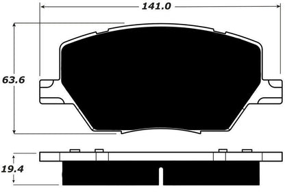 Porterfield Brake Pads for 2016 FIAT 500x
