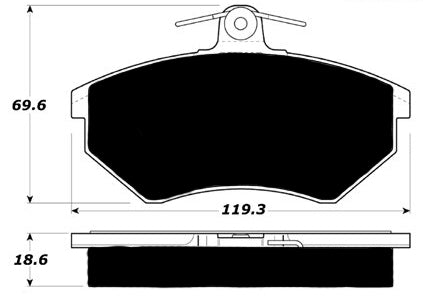 Porterfield Brake Pads for 1992 VOLKSWAGEN CORRADO