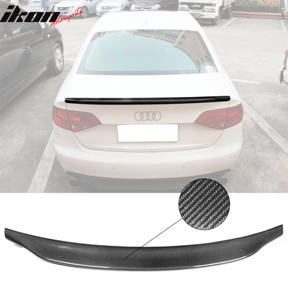 2009-2016 Audi A4 B8 Caractere Style Trunk Spoiler Carbon Fiber