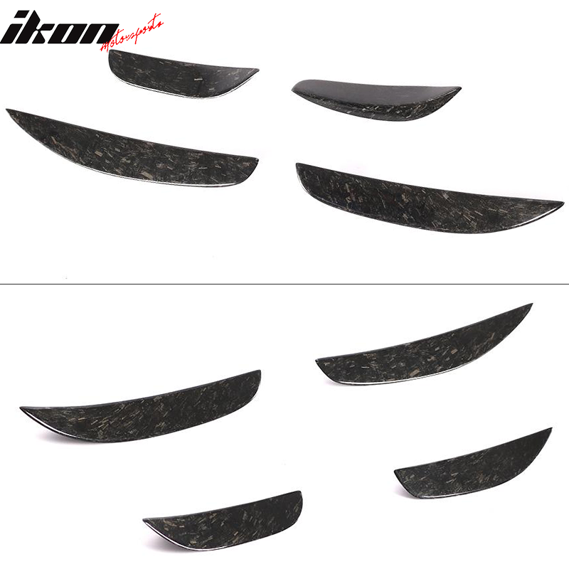 2015-2021 Benz C-Class W205 Front Bumper Splitter Forged Carbon Fiber