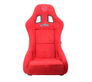 NRG FRP Bucket Seat ULTRA Edition - Medium (Red Alcantara/Pearlized Back)