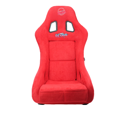 NRG FRP Bucket Seat ULTRA Edition - Medium (Red Alcantara/Pearlized Back)
