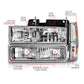 ANZO 88-98 Chevrolet C1500 Crystal Headlights Chrome w/ Signal and Side Marker Lights 111506