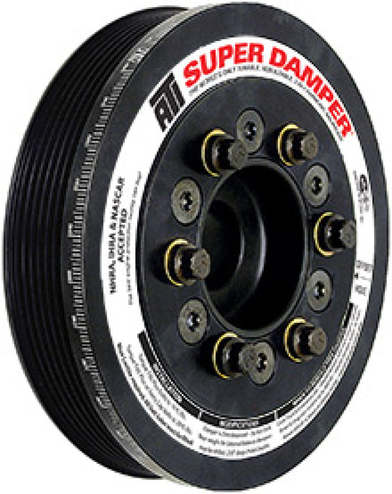 ATI Damper - 6.325in - Steel - Ford SB & 6 Cyl - 3 Bolt - 3in Long - 3 Ring - Driver Side A-Timing ATI917511AK