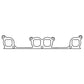 Cometic Gasket Cometic Chevy Gen1 SB V8 .064in AM Exhaust Mani Gskt Set-1.615in x 1.500in D Ports-Brodix WP262 Head C5315