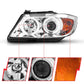 Anzo 2006-2008 BMW 3 Series E90-E91 Projector Headlights w/ Halo w/ LED Bar
