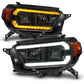 ANZO 10-13 Toyota 4Runner Projector Headlights - Black 111602