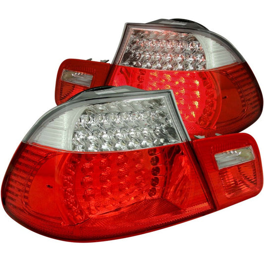 Anzo 2000-2003 BMW 3 Series E46 LED Tail lights Red/Clear