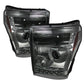 Spyder Ford Super Duty 11-15 Projector Headlights LED Halo DRL Smke Low 9006 PRO-YD-FS11-HL-SM 5070289