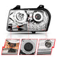 Anzo 2005-2010 Chrysler 300 Projector Headlights w/ Halo Chrome