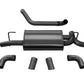 Corsa 18+ Jeep Wrangler JL 2.5in Dual Rear Turn Down Exit Black Sport Axle-Back Exhaust 21013BLK