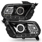 Anzo 2010-2014 Ford Mustang Projector Headlights w/ Halo Black (CCFL)