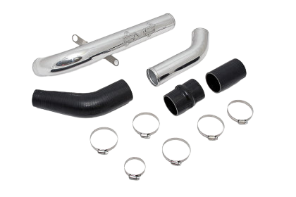 AMS Performance 08-15 Mitsubishi EVO X Upper I/C Pipe - Black Powder Coat