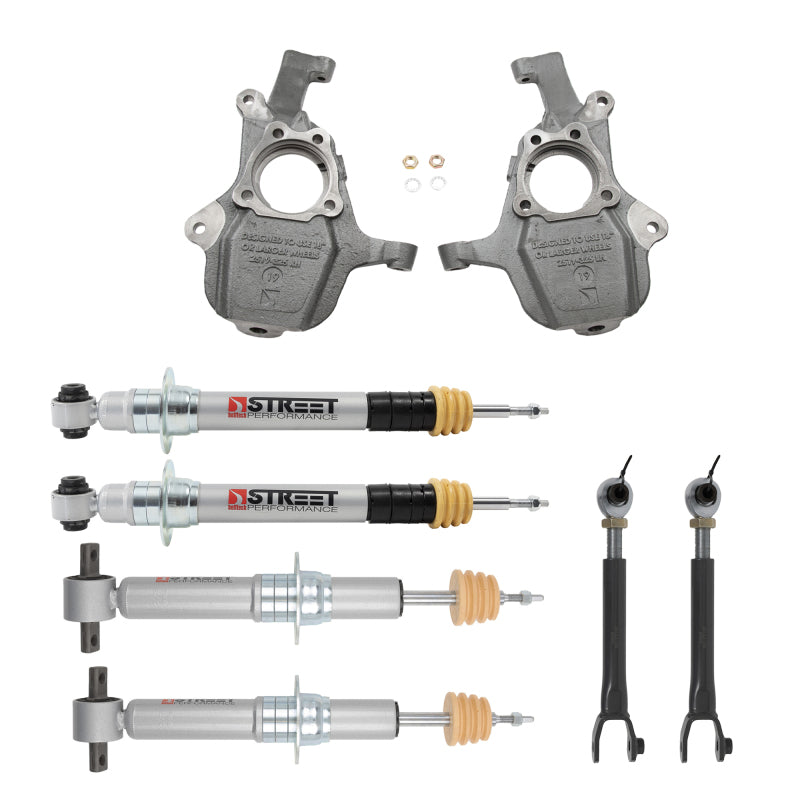 Belltech 21+ GM SUV SWB ONLY Front and Rear Lowering Kit w/ Street Performance Struts 1104SP