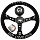 Suede Deep Dish Steering Wheel + Short Hub Adapter Kit For Dodge GM Buick Chevy