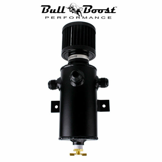 3-AN10 Port Oil Catch Tank Can Baffled Breather Filter Aluminum 750ml Reservoir