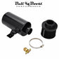 2 port Oil Catch Tank Can Baffled Breather Filter Aluminum 750ml Reservoir